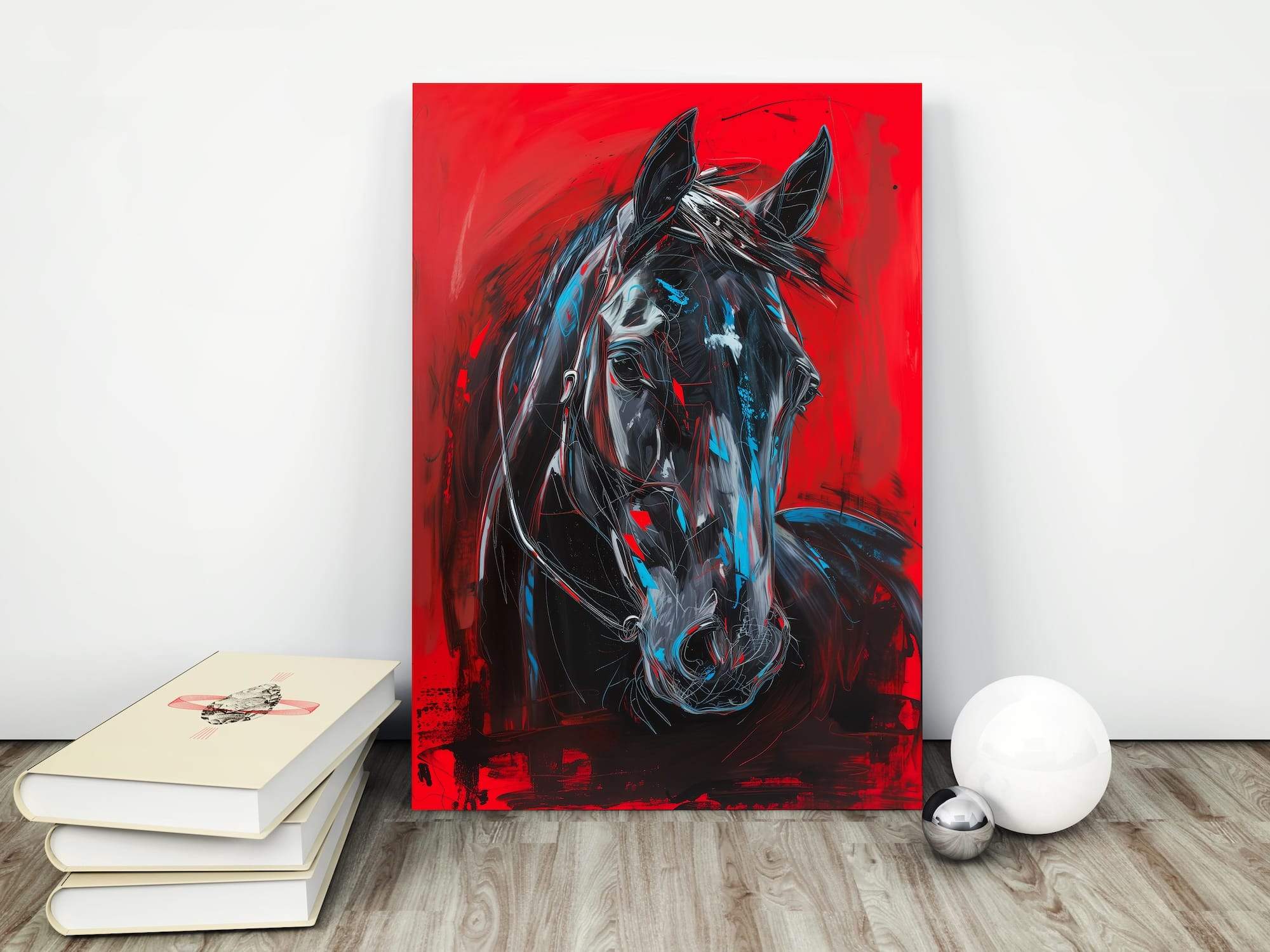 Fiery Glow Horse Matte Canvas Print - Image 4
